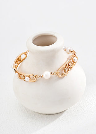 S925 Silver Pearl Bracelet SL0171