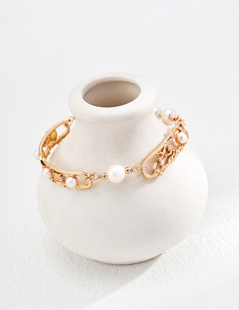 S925 Silver Pearl Bracelet SL0171