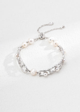 S925 Silver Pearl Bracelet SL0171