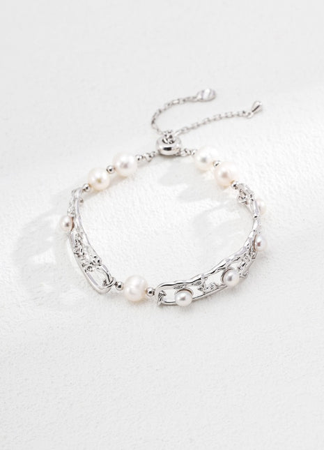 S925 Silver Pearl Bracelet SL0171