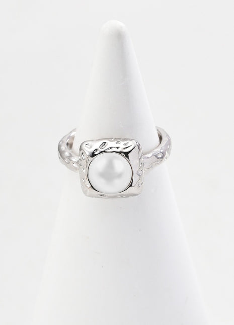 S925 Silver Pearl Ring J0283