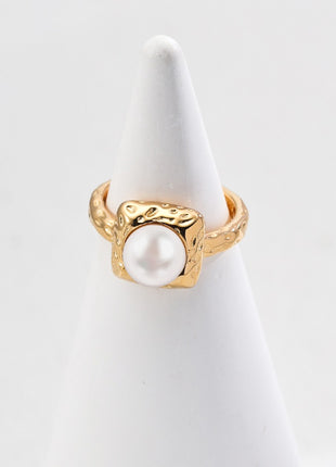 S925 Silver Pearl Ring J0283