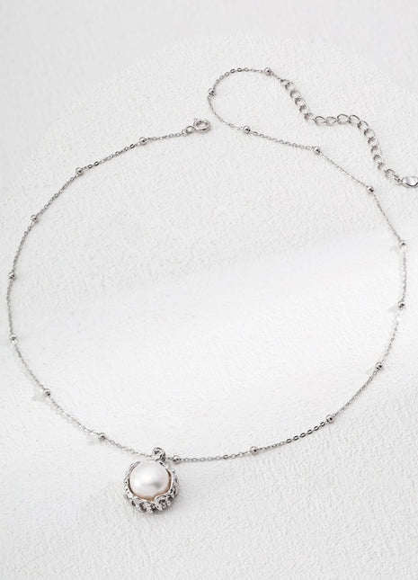 S925 Silver Pearl Pendant D0611