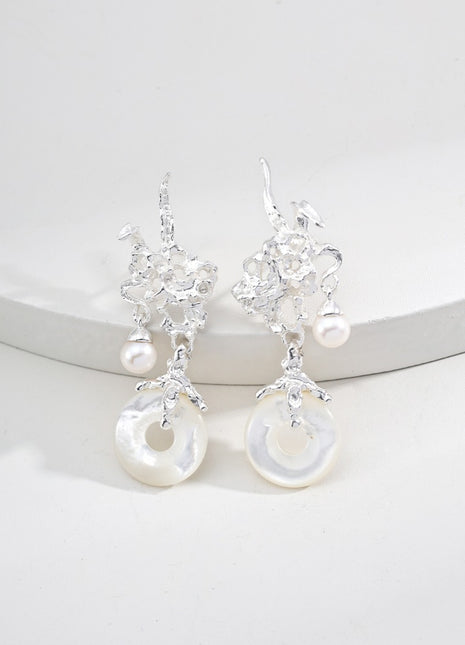 S925 Silver Mother-of-Pearl Earrings E01259