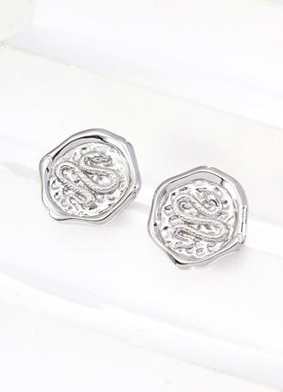 S925 Silver Chinese Snake Earrings E01289