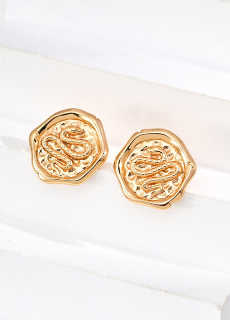 S925 Silver Chinese Snake Earrings E01289