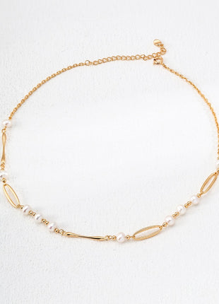 S925 Silver Pearl Necklace D0599