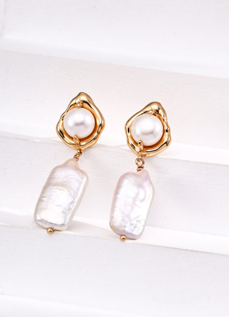 S925 Silver Natural Pearl Earrings E01284
