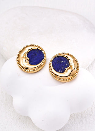 S925 Silver Lapis Lazuli Earrings E01266-2