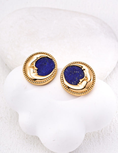 S925 Silver Lapis Lazuli Earrings E01266-2