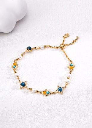 S925 Silver Pearl Bracelet SL0174-2