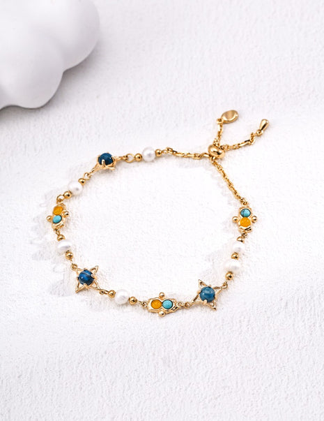 S925 Silver Pearl Bracelet SL0174-2