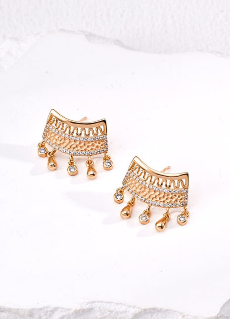 S925 Silver Vintage Zircon Earrings E01280-2