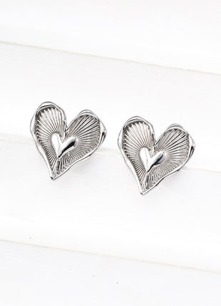 S925 Silver Heart Earrings E01287