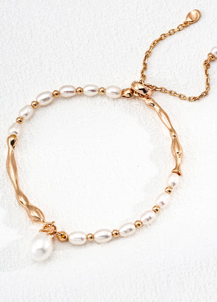 S925 Silver Pearl Bracelet SL0176