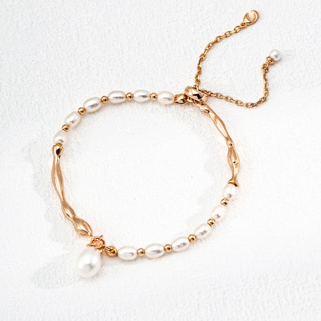 S925 Silver Pearl Bracelet SL0176