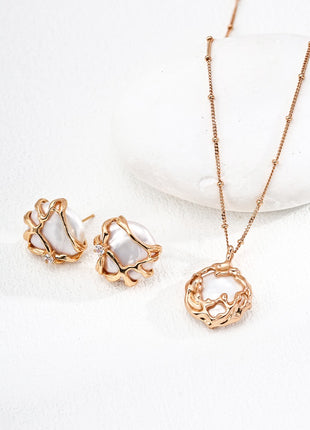 S925 Silver Pearl Earrings E01295-2