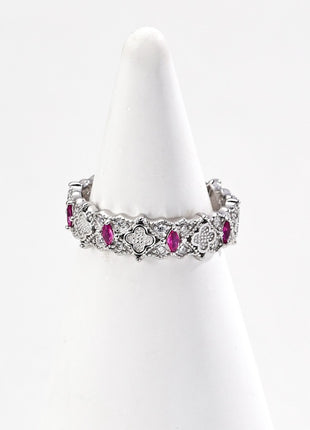 S925 Silver Vintage Zircon Ring J0287