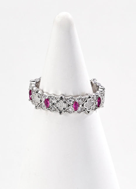 S925 Silver Vintage Zircon Ring J0287