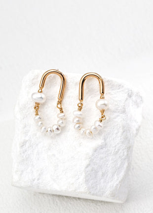 S925 Silver Pearl Earrings E01154 - 2
