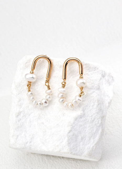 S925 Silver Pearl Earrings E01154 - 2