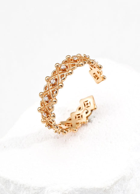 S925 silver zircon ring J0297
