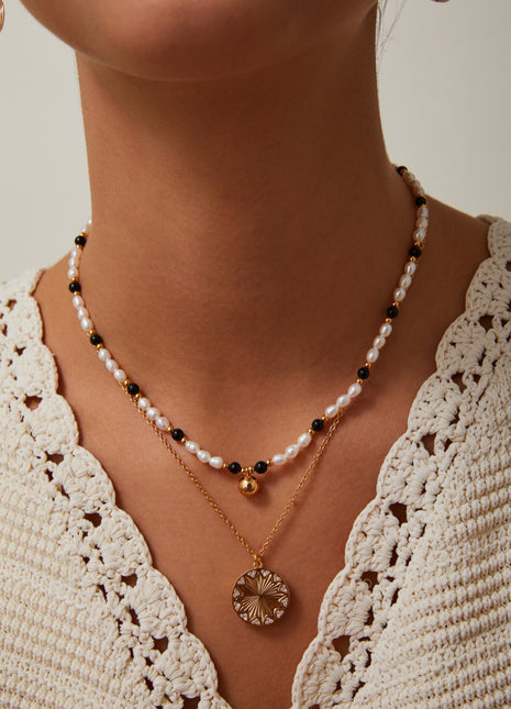 S925 Silver Pearl Necklace D0526