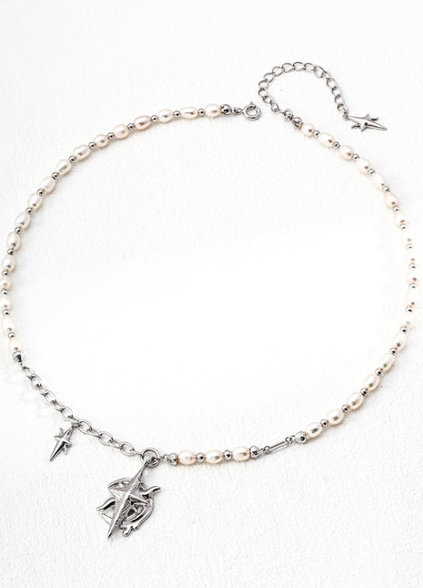 S925 Silver Pearl Necklace D0615