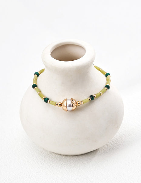 S925 Silver Pearl Bracelet SL0185-2