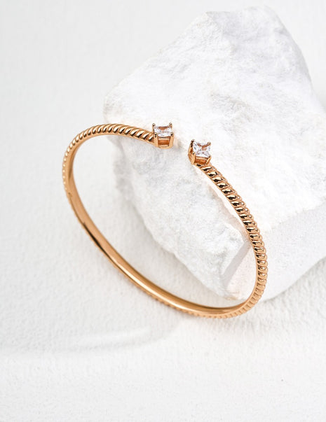 S925 Silver Adjustable Zircon Bracelet S0055