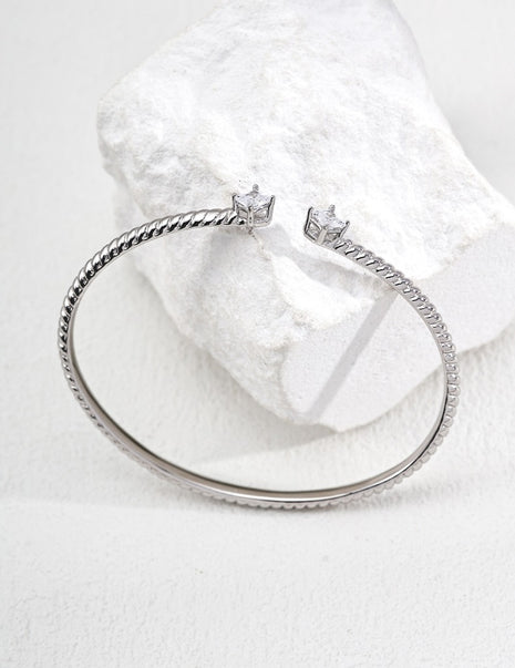 S925 Silver Zircon Ring J0296