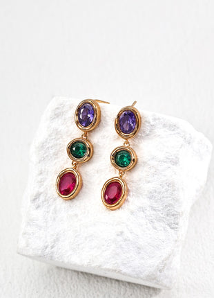 S925 Silver Zircon Earrings E01301-2