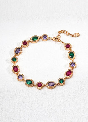 S925 Silver Zircon Bracelet SL0186-2