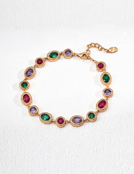 S925 Silver Zircon Bracelet SL0186-2