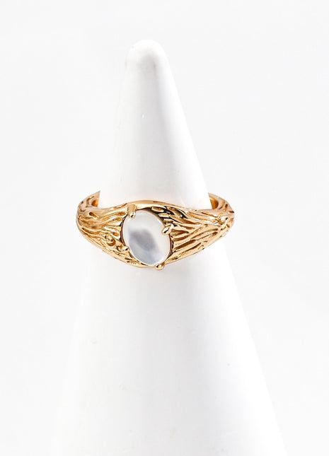 S925 Silver Mother-of-Pearl Ring J0301