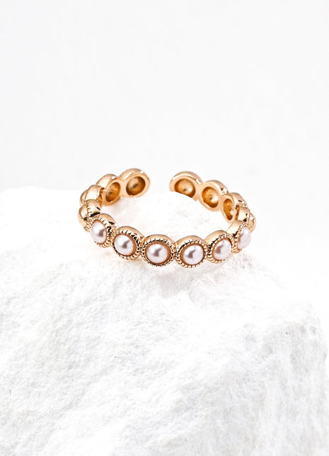 S925 Silver Imitation Pearl Ring J0304