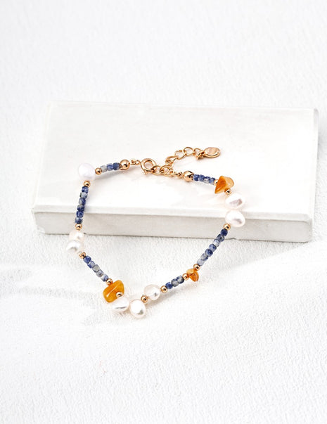 S925 Silver Pearl Bracelet SL0195-2