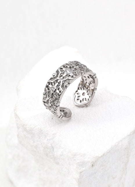 S925 Silver Zircon Ring J0299