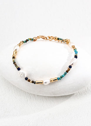 S925 Silver Pearl Bracelet SL0196