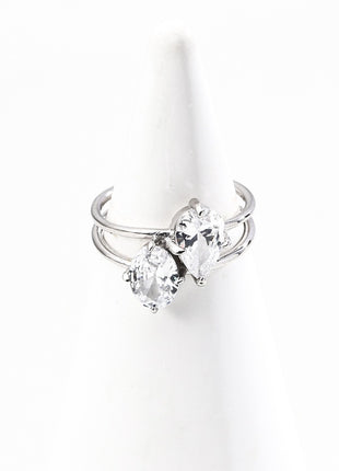 S925 Silver Zircon Ring J0302