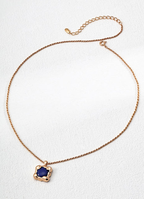 S925 Silver Lapis Lazuli Pendant D0622