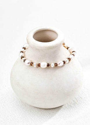 S925 Silver Pearl Necklace D0643-2