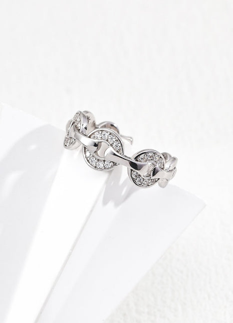 S925 silver zircon ring J0305