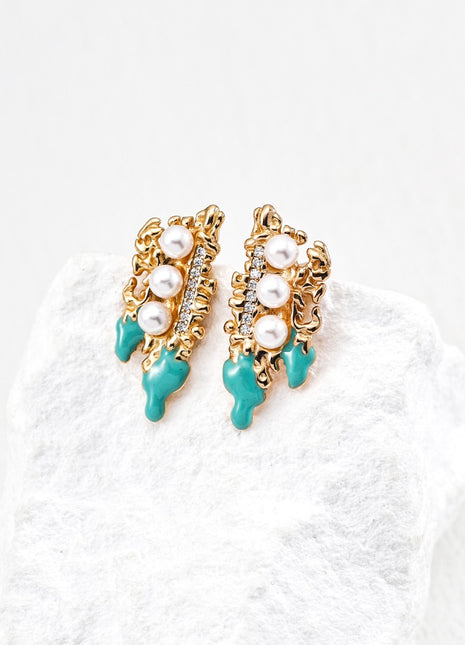 S925 Silver Imitation Pearl Earrings E01257-2