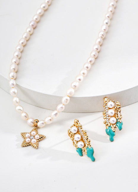S925 Silver Imitation Pearl Earrings E01257-2