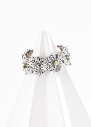 S925 Silver Zircon Ring J0312