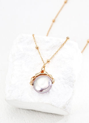 S925 Silver Pearl Pendant D0652 - 2