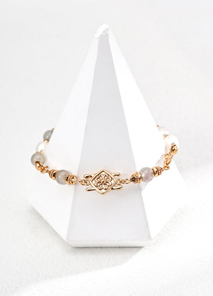 S925 Silver Pearl Moonstone Bracelet SL0214-2
